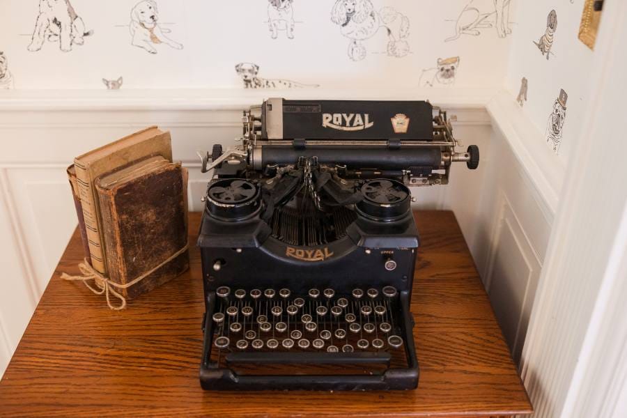 Vintage typewriter on a desk