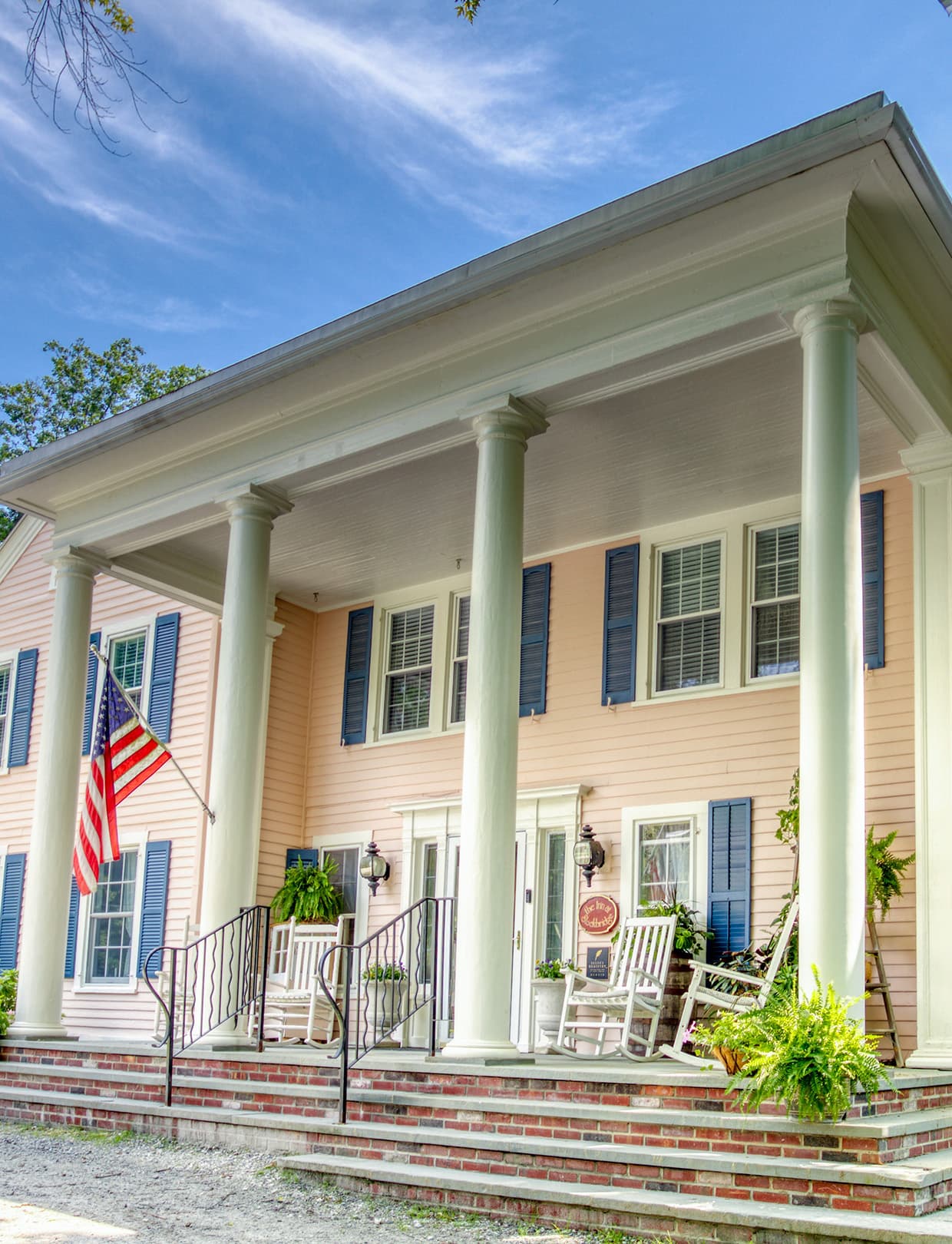 front porch of the Stockbridge Inn